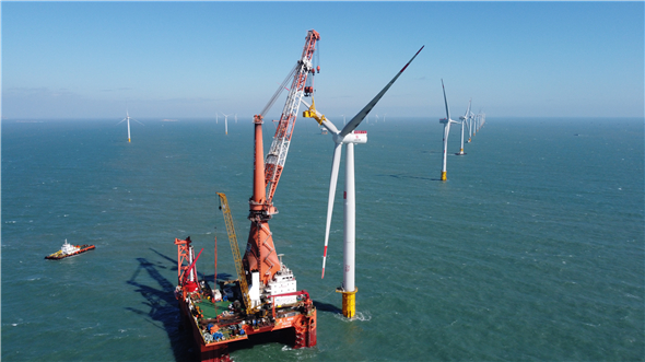 大唐南澳勒门I海上风电项目标段2全部风机吊装完成！