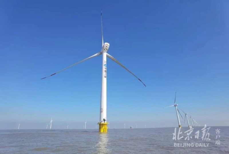壮观！离岸72公里，海上风电机组开始发电