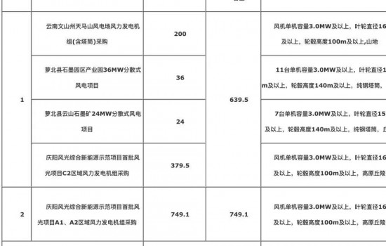 华能1388.6MW项目风机（含塔筒等）公示！这2大整机商预中标