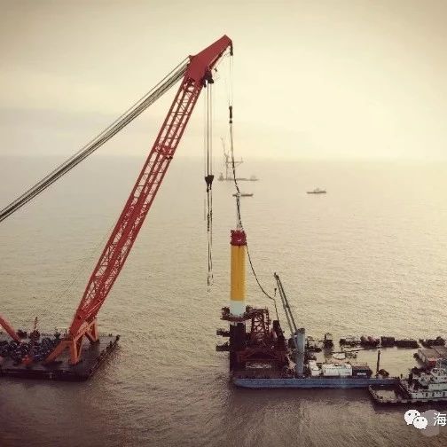 一线动态：龙源射阳H2#30万千瓦海上风电项目首桩圆满完成