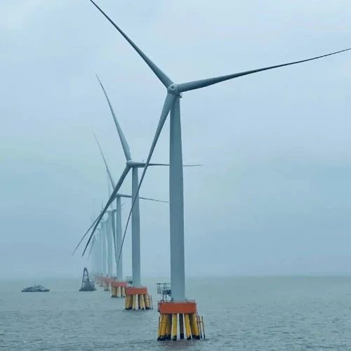 中广核浙江岱山4#234MW海上风电项目一期50台风机全部安装完成