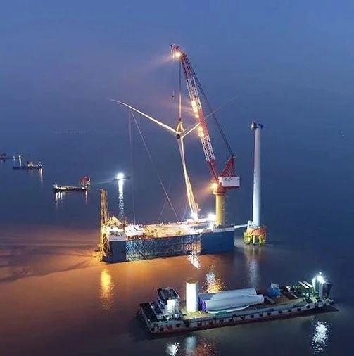 湘电风能岱山72MW海上风电项目18台风机全部安装完成